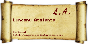Luncanu Atalanta névjegykártya
